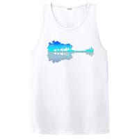 Funny Guitar Lake Shadow Love Guitar Musician PosiCharge Competitor Tank