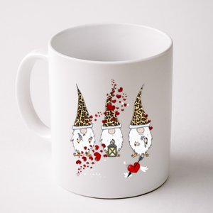 Funny Gnomes Leopard Red Hearts Valentines Day Gift Coffee Mug