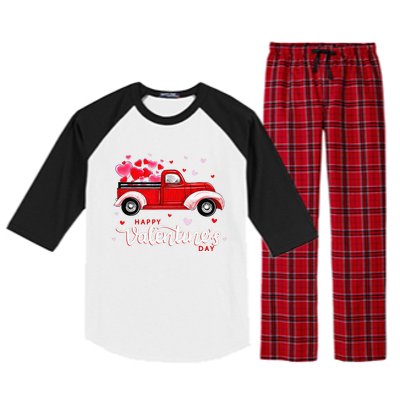 Funny Gnomes Love Leopard Plaid Couples Happy Valentines Day Raglan Sleeve Pajama Set