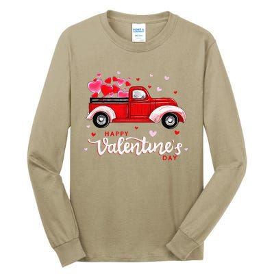 Funny Gnomes Love Leopard Plaid Couples Happy Valentines Day Tall Long Sleeve T-Shirt