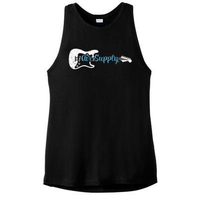 Funny Guitar Lover Air Supply Ladies PosiCharge Tri-Blend Wicking Tank