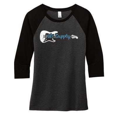 Funny Guitar Lover Air Supply Women's Tri-Blend 3/4-Sleeve Raglan Shirt