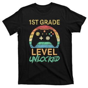 First Grade Level Unlocked Gamer 1st Day Of School T-Shirt