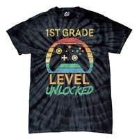 First Grade Level Unlocked Gamer 1st Day Of School Tie-Dye T-Shirt