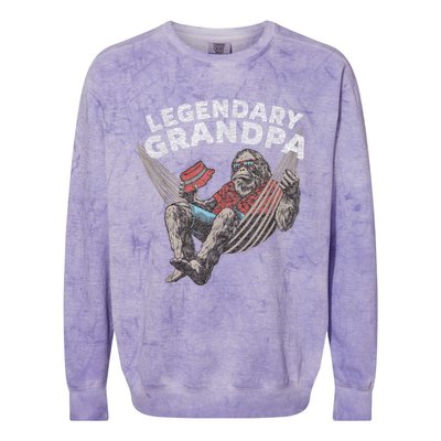 Funny Grandpa Legendary Saying Colorblast Crewneck Sweatshirt