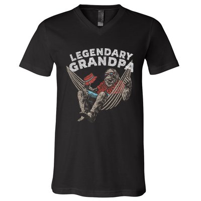 Funny Grandpa Legendary Saying V-Neck T-Shirt