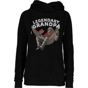 Funny Grandpa Legendary Saying Womens Funnel Neck Pullover Hood