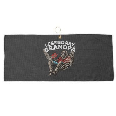 Funny Grandpa Legendary Saying Large Microfiber Waffle Golf Towel