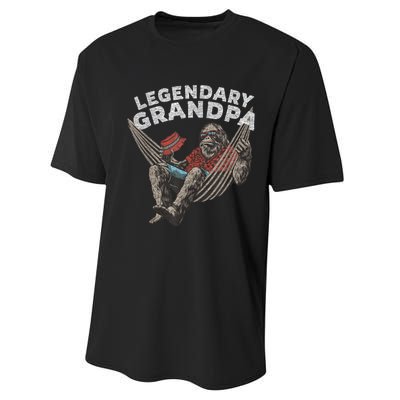 Funny Grandpa Legendary Saying Performance Sprint T-Shirt