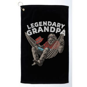 Funny Grandpa Legendary Saying Platinum Collection Golf Towel