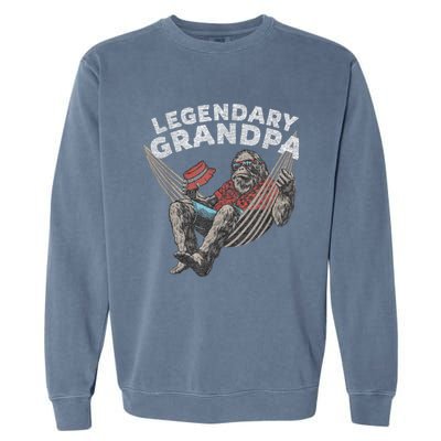 Funny Grandpa Legendary Saying Garment-Dyed Sweatshirt