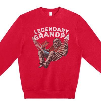 Funny Grandpa Legendary Saying Premium Crewneck Sweatshirt