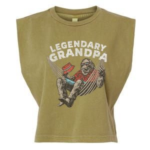 Funny Grandpa Legendary Saying Garment-Dyed Women's Muscle Tee