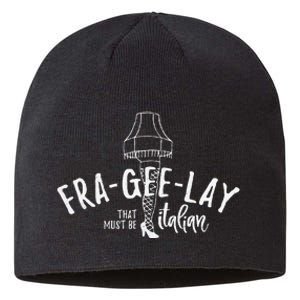 Fra Gee Lay That Must Be Italian Retro Christmas Sustainable Beanie