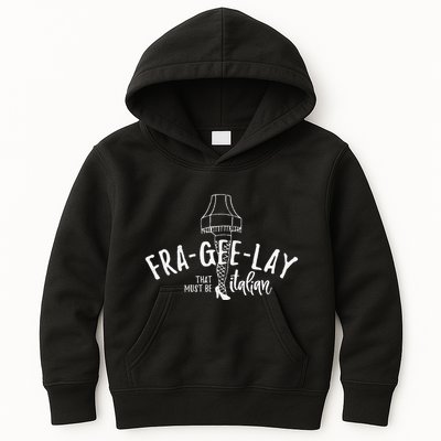 Fra Gee Lay That Must Be Italian Retro Christmas Kids Hoodie