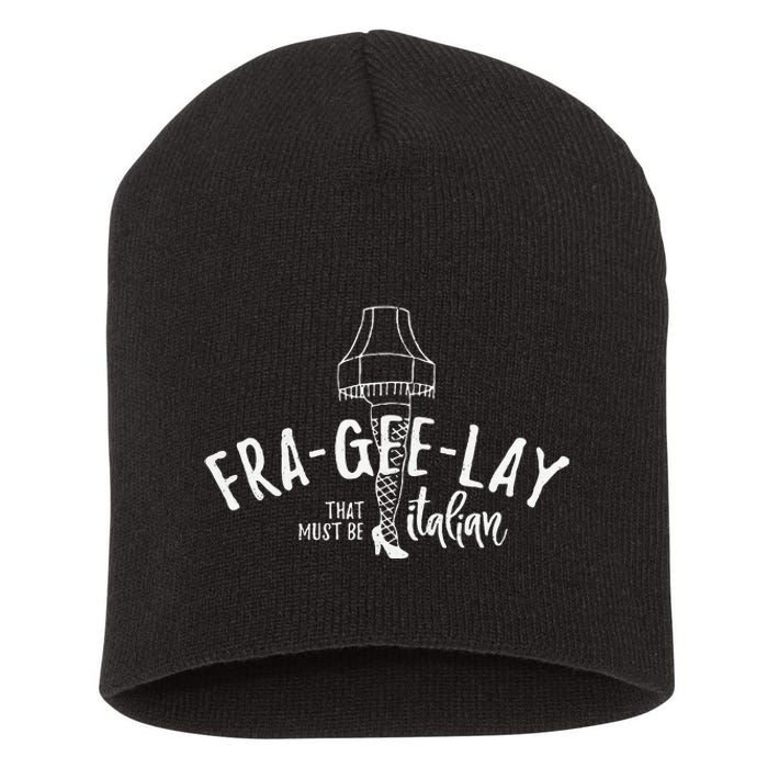 Fra Gee Lay That Must Be Italian Retro Christmas Short Acrylic Beanie