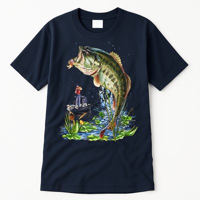 Fishing Graphic Large Mouth Bass Fish Tall T-Shirt