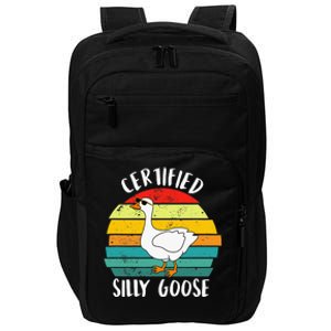 Funny Goose Lover Farmer Farm Life, Certified Silly Goose Impact Tech Backpack