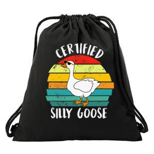 Funny Goose Lover Farmer Farm Life, Certified Silly Goose Drawstring Bag