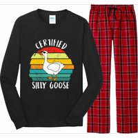 Funny Goose Lover Farmer Farm Life, Certified Silly Goose Long Sleeve Pajama Set