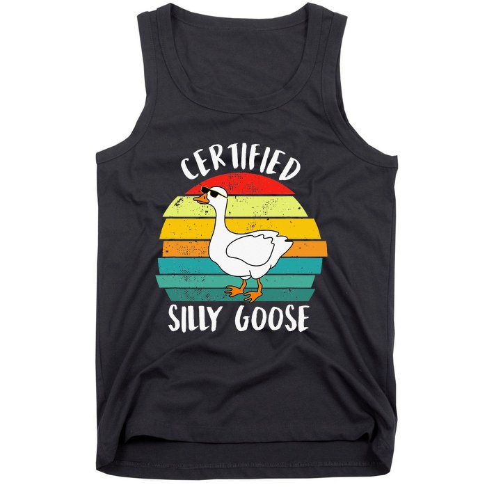 Funny Goose Lover Farmer Farm Life, Certified Silly Goose Tank Top