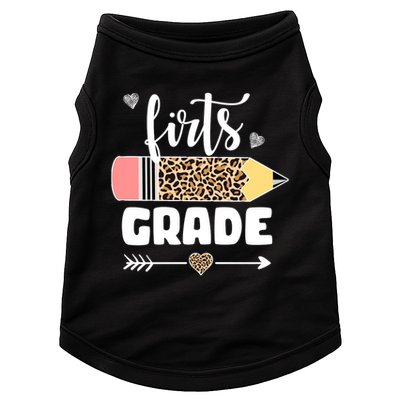 First Grade Leopard Pencil 1st Grader Students Teachers Doggie Tank