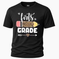 First Grade Leopard Pencil 1st Grader Students Teachers Performance Shirt