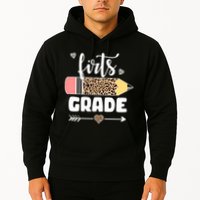 First Grade Leopard Pencil 1st Grader Students Teachers Hoodie