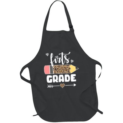 First Grade Leopard Pencil 1st Grader Students Teachers Apron