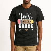 First Grade Leopard Pencil 1st Grader Students Teachers Tall T-Shirt