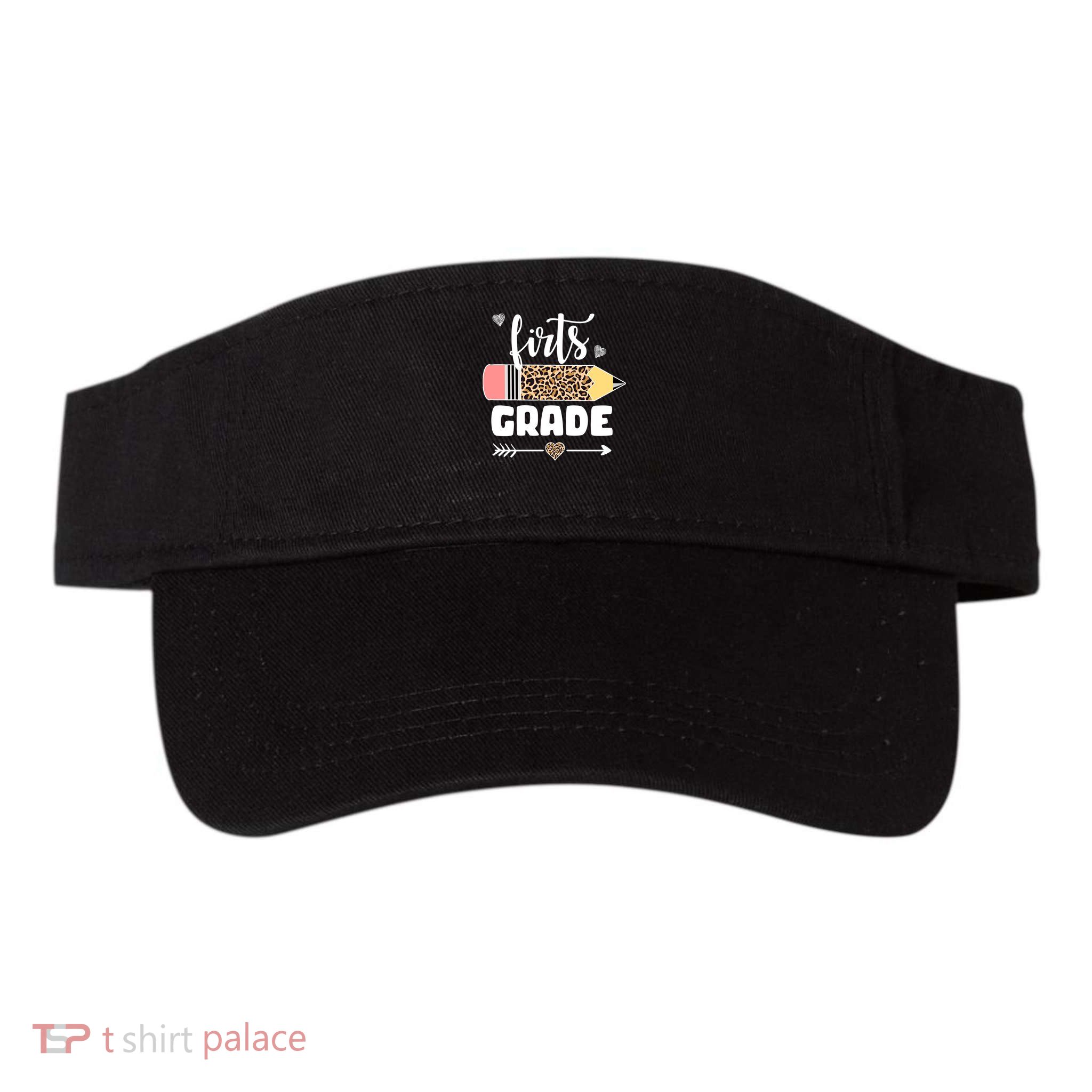 First Grade Leopard Pencil 1st Grader Students Teachers Visor