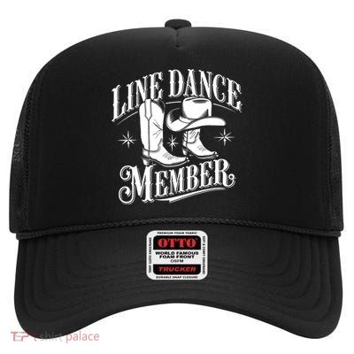 Funny Gift Line Dance Member Line Dancing Sport Quote High Crown Mesh Back Trucker Hat