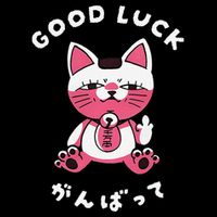 Funny Good Luck Japanese Cat Turbo Granny Yokai Cat Sarcasm Flat Bill Trucker Hat