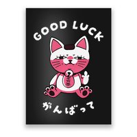 Funny Good Luck Japanese Cat Turbo Granny Yokai Cat Sarcasm Poster