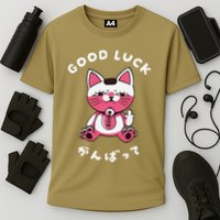 Funny Good Luck Japanese Cat Turbo Granny Yokai Cat Sarcasm Performance Shirt