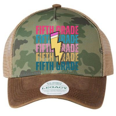 Fifth Grade Lightning Pencil Back To School Legacy Tie Dye Trucker Hat