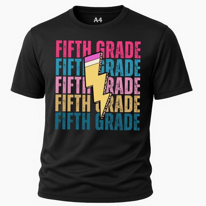 Fifth Grade Lightning Pencil Back To School Cooling Performance Crew T-Shirt