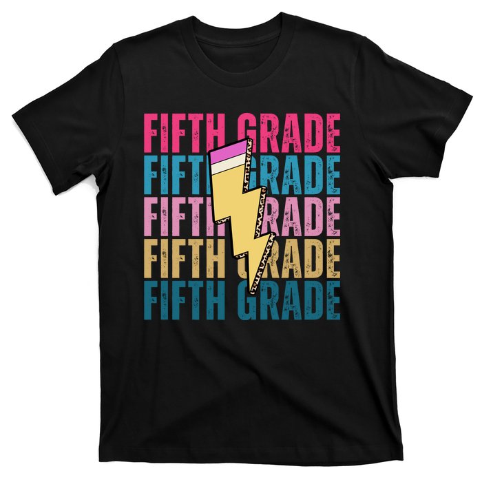 Fifth Grade Lightning Pencil Back To School T-Shirt