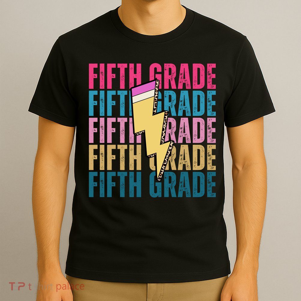 Fifth Grade Lightning Pencil Back To School T-Shirt