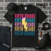 Fifth Grade Lightning Pencil Back To School Tall T-Shirt