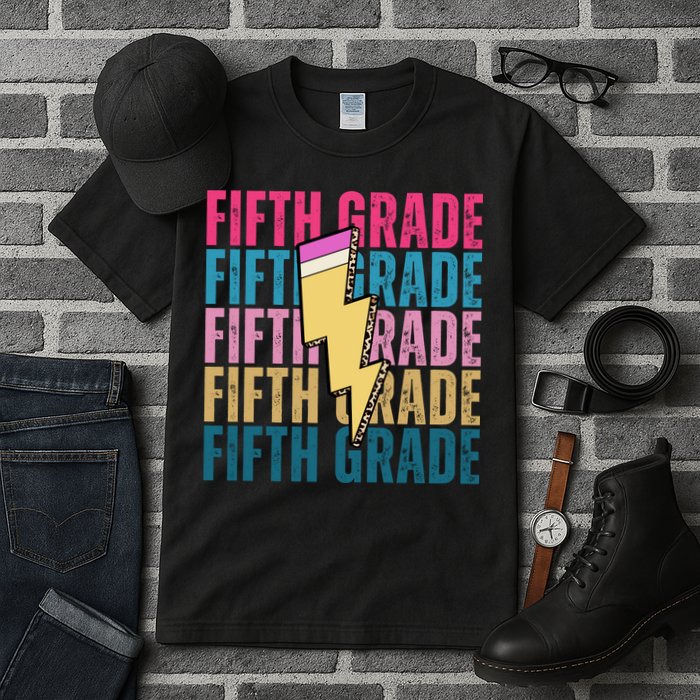 Fifth Grade Lightning Pencil Back To School Tall T-Shirt
