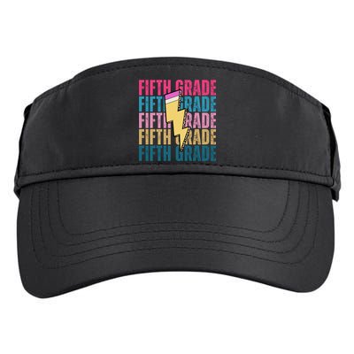 Fifth Grade Lightning Pencil Back To School Adult Drive Performance Visor