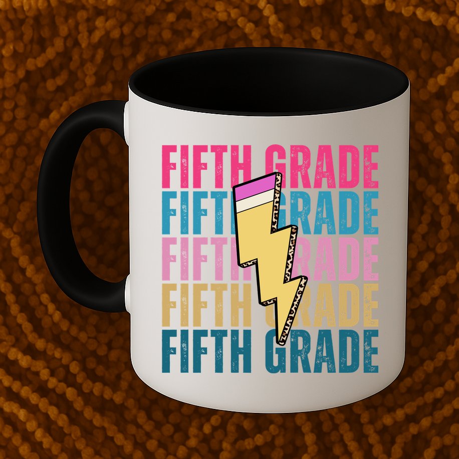 Fifth Grade Lightning Pencil Back To School Mug