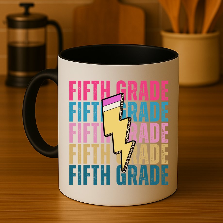 Fifth Grade Lightning Pencil Back To School Mug