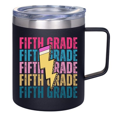 Fifth Grade Lightning Pencil Back To School 12oz Stainless Steel Coffee Mug