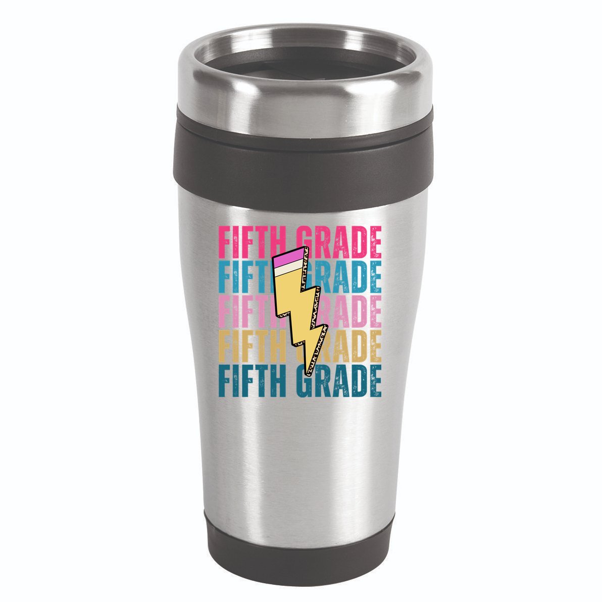 Fifth Grade Lightning Pencil Back To School 16oz Travel Tumbler