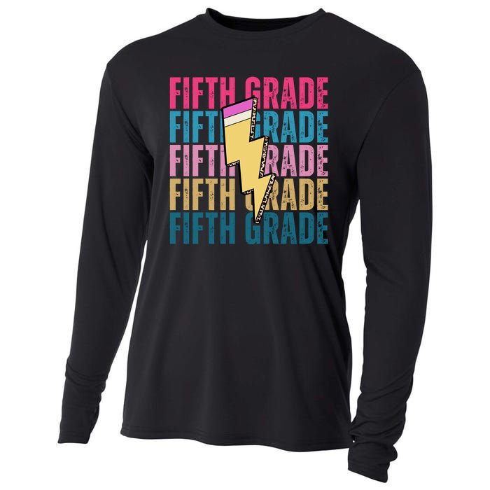 Fifth Grade Lightning Pencil Back To School Cooling Performance Long Sleeve Crew