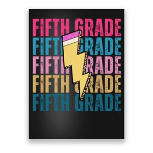 Fifth Grade Lightning Pencil Back To School Poster