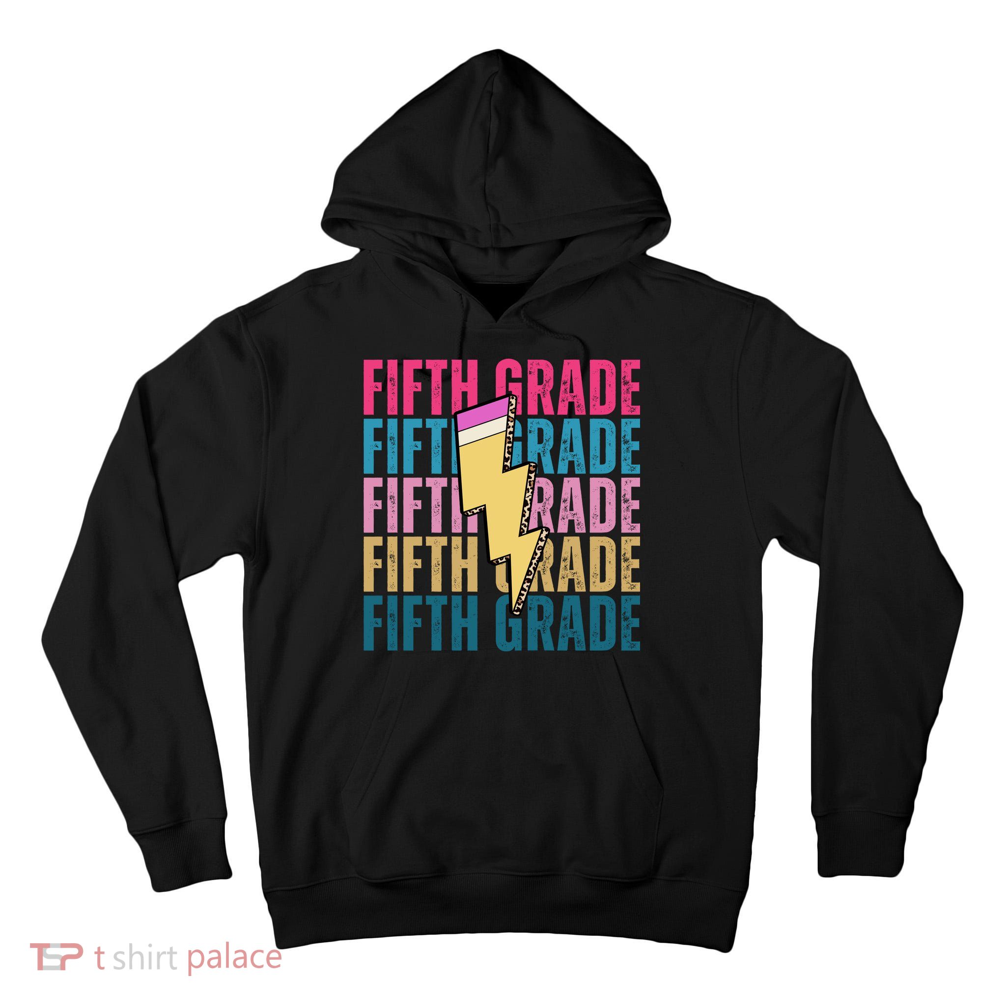 Fifth Grade Lightning Pencil Back To School Tall Hoodie