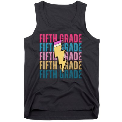 Fifth Grade Lightning Pencil Back To School Tank Top